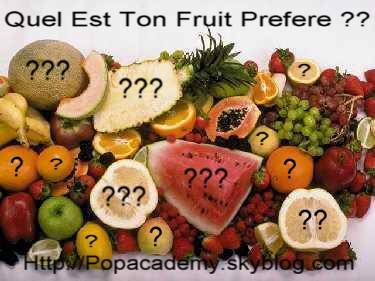 quel est ton fruit préféré ?